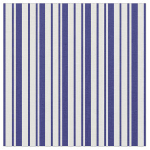 Tela Bandas de crema de menta azul y azul medianoche