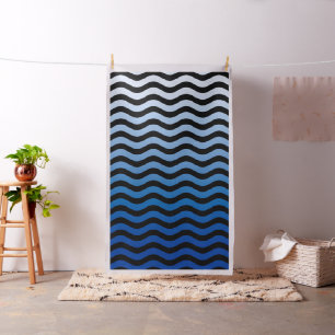 Tela Bandas de matices negros y azules