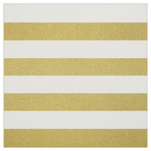 Tela Bandas de oro, franjas blancas, patrón rayado