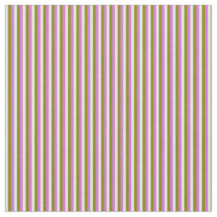 Tela Bandas de orquídea, verde y crema de menta