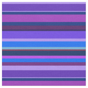 Tela Bandas horizontales azules y violetas