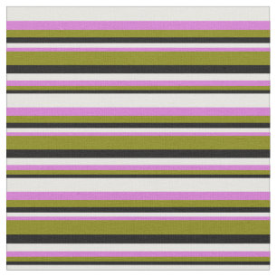 Tela Bandas negras, verdes, orquídeas y blancas