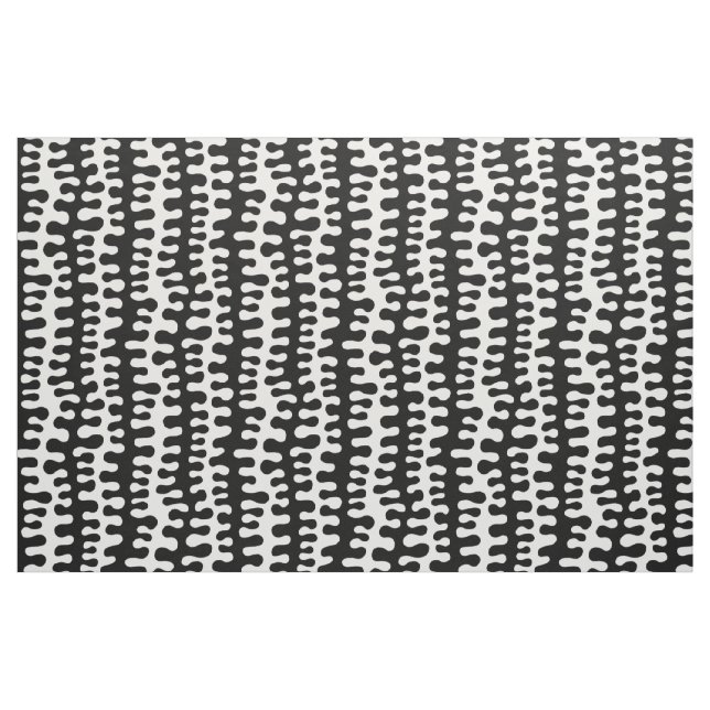 Tela Bandas orgánicas - Negro ("Cuarto gordo" (fat quarter))