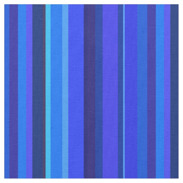Tela Bandas verticales azules (De cerca)