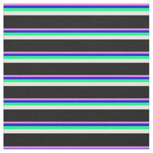 Tela Bandas violeta, azul, verde, blanca y negra