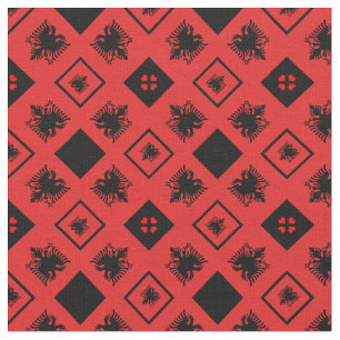 Tela Bandera albanesa y Albania moda trendy BL