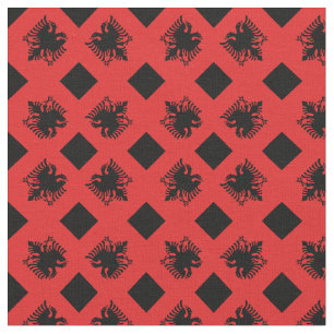 Tela Bandera albanesa y Albania tela/moda de moda