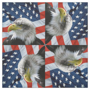 Tela Bandera americana calva de Eagle