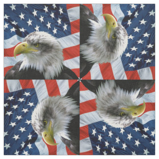 Tela Bandera americana calva de Eagle