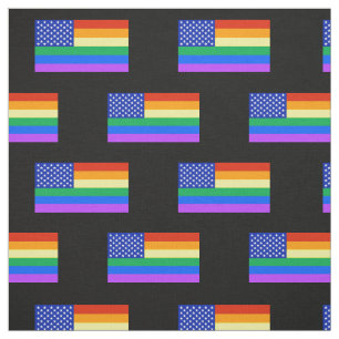 Tela Bandera americana del arco iris de LGBT