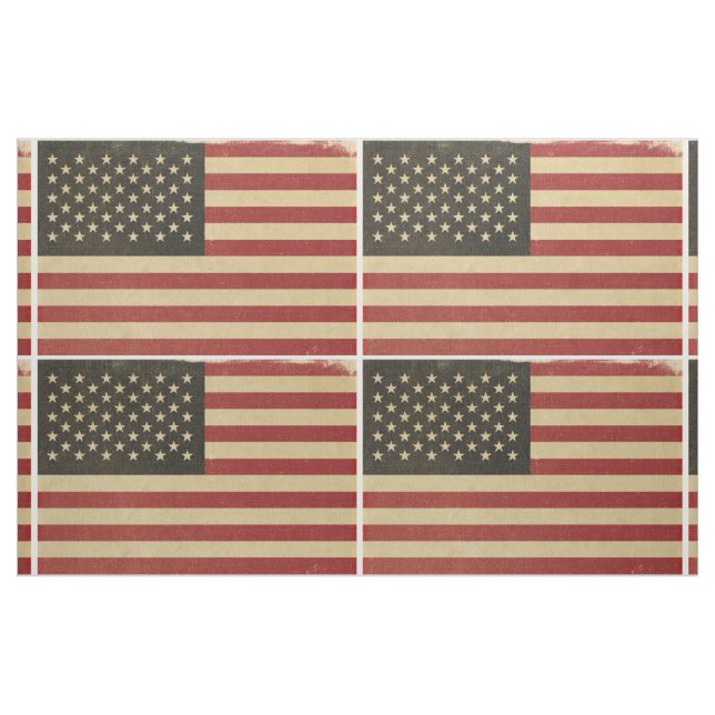 Tela Bandera americana del vintage (Yarda)