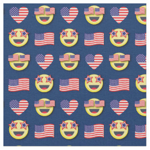 Tela Bandera Americana Patriótica Cara Feliz 4 de Julio