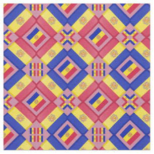 Tela Bandera andorrana y moda Andorra Fabric