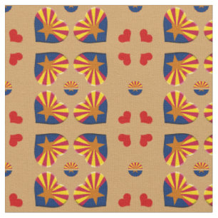 Tela Bandera Arizona & Arizona Hearts Fabric / Estados 