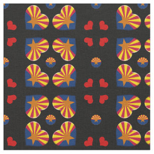 Tela Bandera Arizona & Arizona Hearts Fabric / Estados 