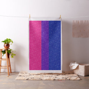 Tela Bandera bisexual del orgullo del purpurina