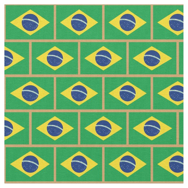 Tela Bandera brasileña y tela/deportes de moda (De cerca)