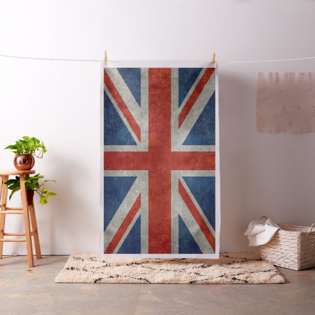 Tela Bandera BRITÁNICA de Union Jack en texturas retras (In Situ)