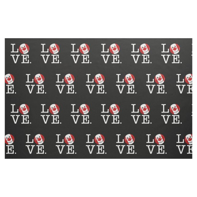 Tela Bandera canadiense sonriente del amor el | ("Cuarto gordo" (fat quarter))