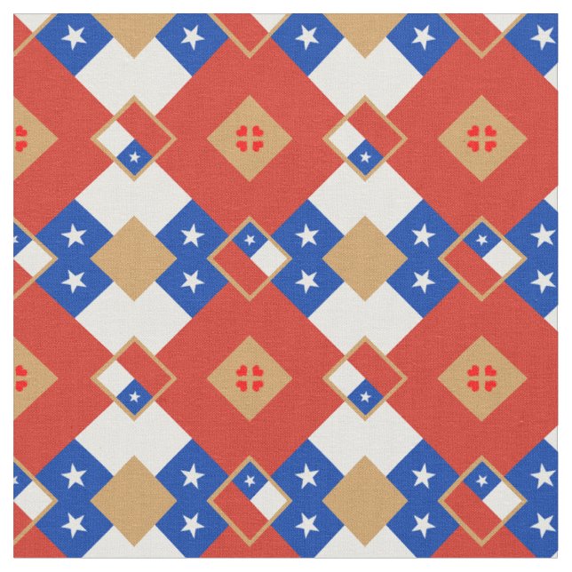 Tela Bandera chilena y moda textil chilena (De cerca)