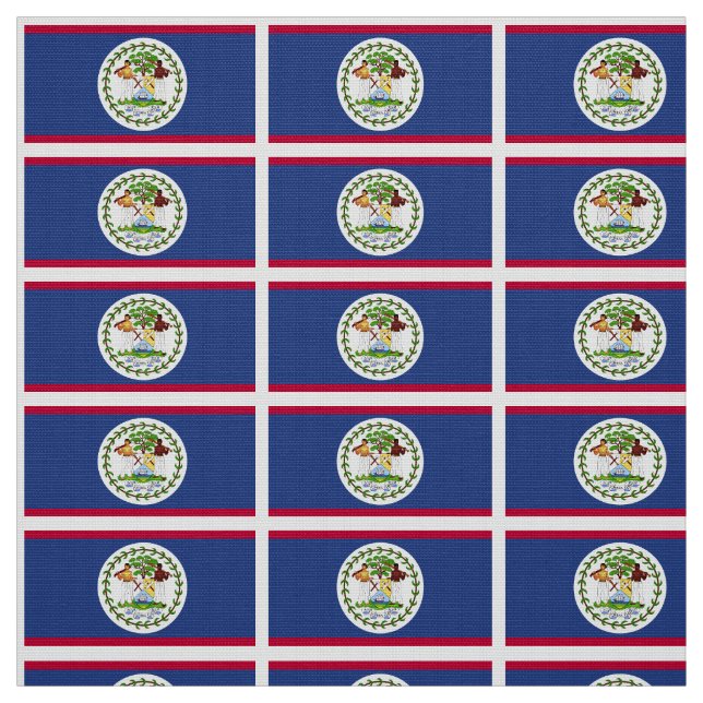 Tela Bandera clásica de Belice (Retal)