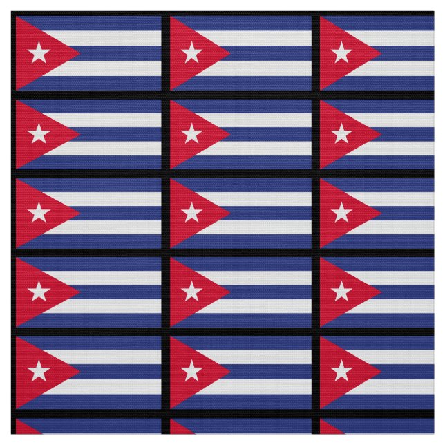Tela Bandera clásica de Cuba (Retal)