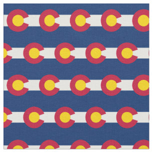 Tela Bandera Colorado y Estados Unidos Fabric/USA