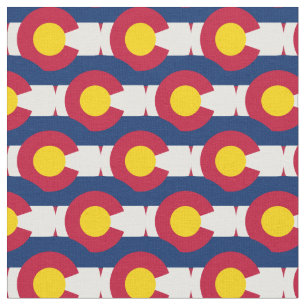 Tela Bandera Colorado y Estados Unidos Fabric/USA