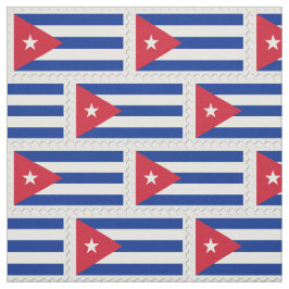 Tela Bandera Cuba arte blanco trazo de estrella roja