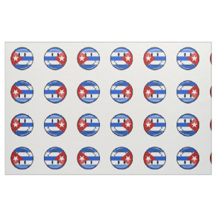 Tela Bandera cubana sonriente