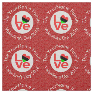 Tela Bandera de AMOR con letras rojas personalizable af
