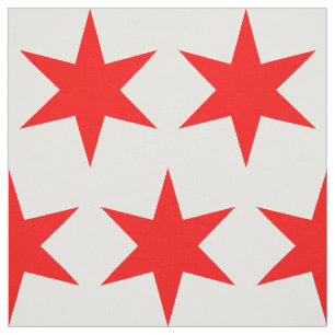 Tela Bandera de Chicago Estrella de 6 puntas