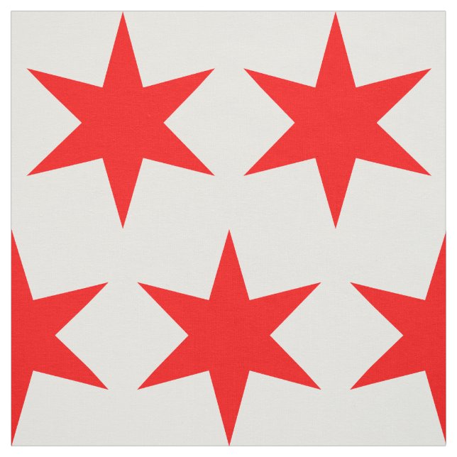 Tela Bandera de Chicago Estrella de 6 puntas (Retal)