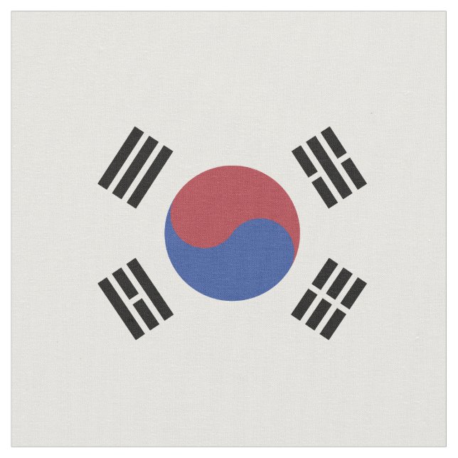 Tela Bandera de Corea del Sur (De cerca)