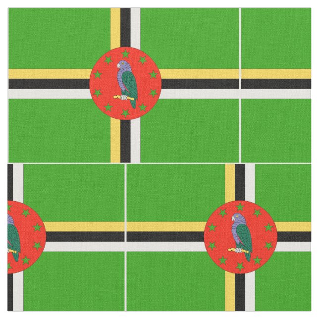 Tela Bandera de Dominica (De cerca)