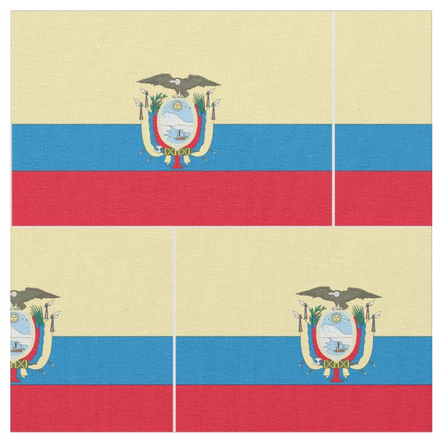 Tela Bandera de Ecuador (De cerca)