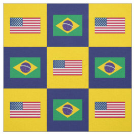 Tela Bandera de Estados Unidos, bandera de Brasil en az