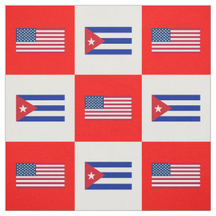 Tela Bandera de Estados Unidos, Bandera de Cuba en blan