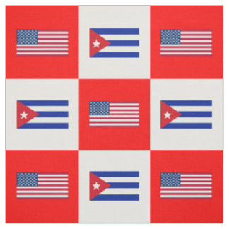 Tela Bandera de Estados Unidos, Bandera de Cuba en blan