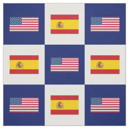 Tela Bandera de Estados Unidos, bandera de España en az