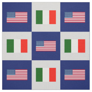 Tela Bandera de Estados Unidos, bandera de Italia en az