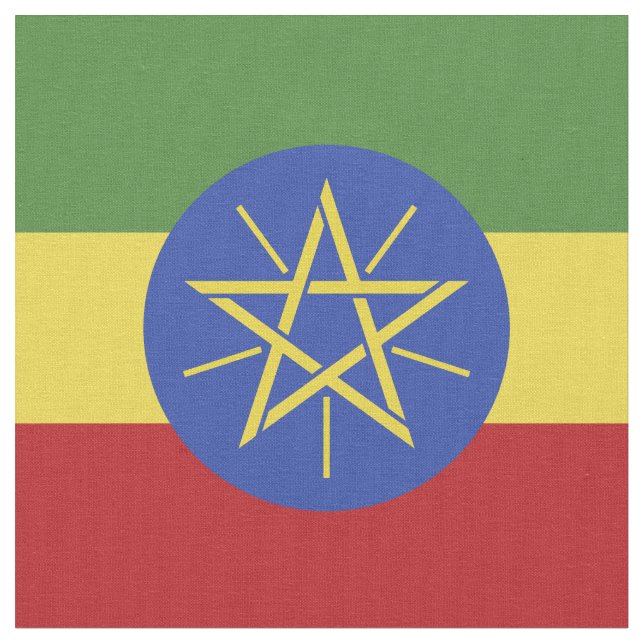 Tela Bandera de Etiopía (De cerca)