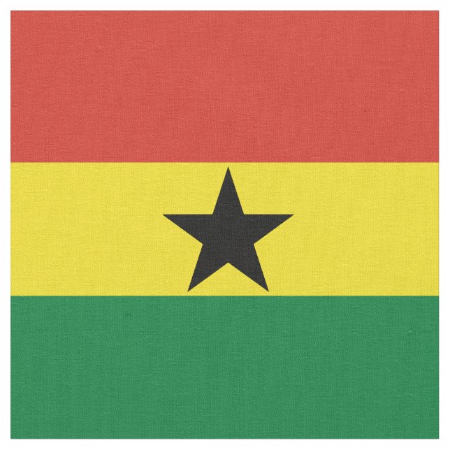 Tela Bandera de Ghana (De cerca)