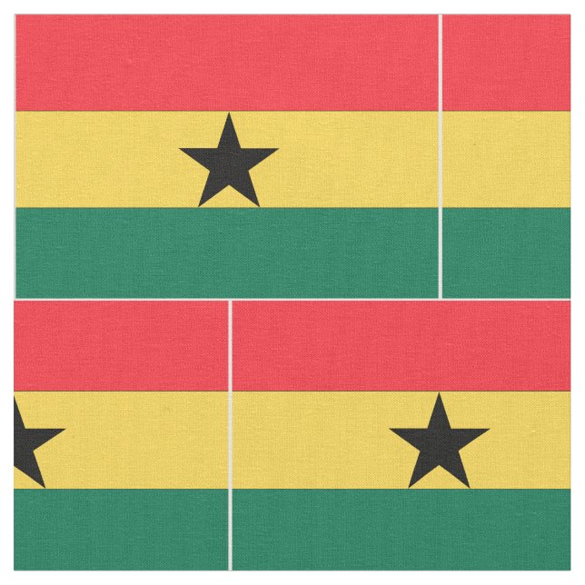 Tela Bandera de Ghana (De cerca)