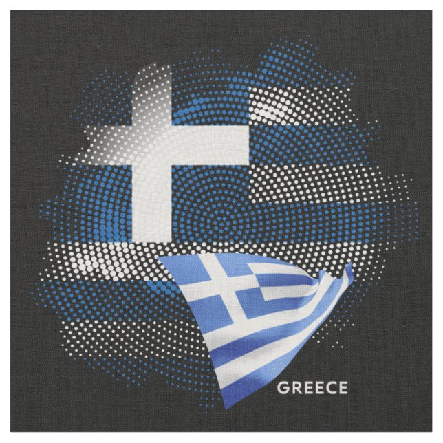 Tela bandera de Grecia (De cerca)
