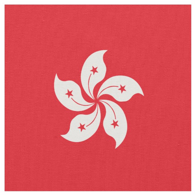 Tela Bandera de Hong Kong (De cerca)