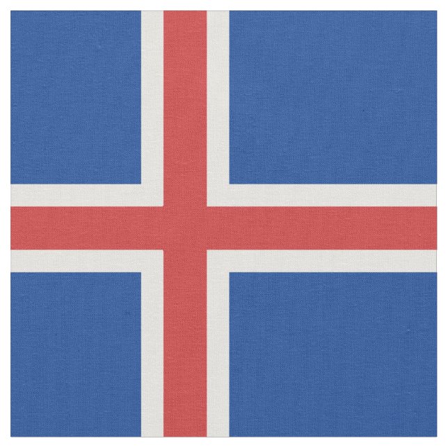 Tela Bandera de Islandia (De cerca)