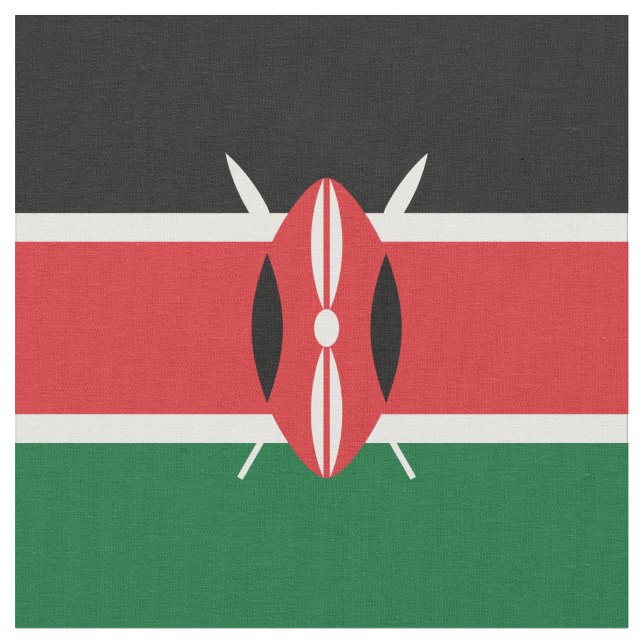 Tela Bandera de Kenia (De cerca)