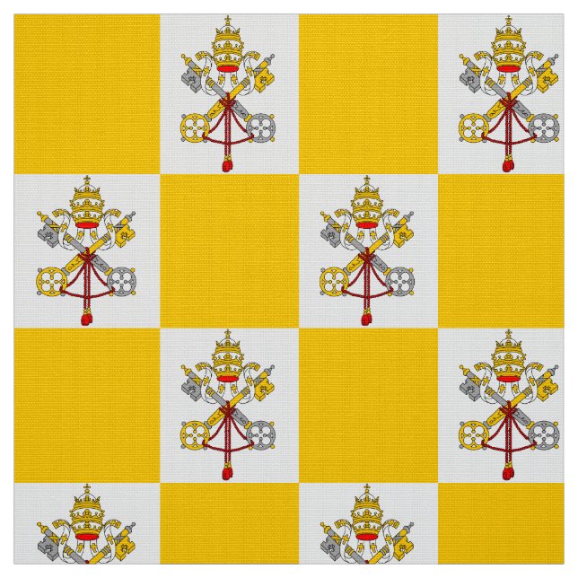 Tela Bandera de la iglesia católica emblema del Vatican (Retal)