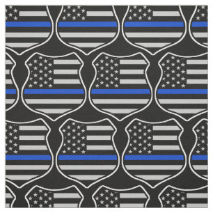 Tela Bandera de la policía americana con delgada líne